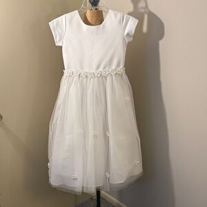 Us Angels White Floral Kids Dress
